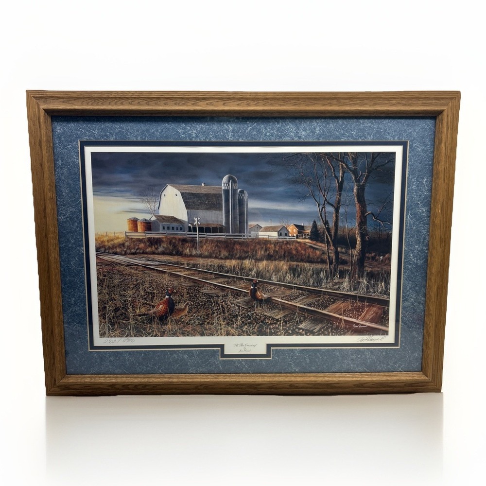 Vintage Signed Jim Hansel At The Crossing Limited Edition Framed Print 2302/4980